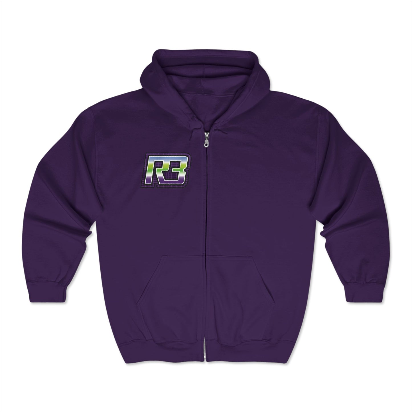 R3: Logo Unisex Zip-Up Hoodie