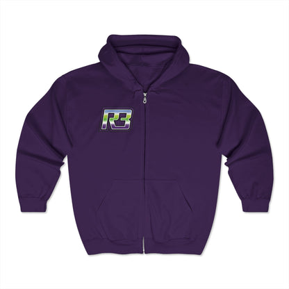 R3: Logo Unisex Zip-Up Hoodie