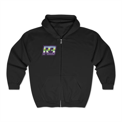 R3: Logo Unisex Zip-Up Hoodie