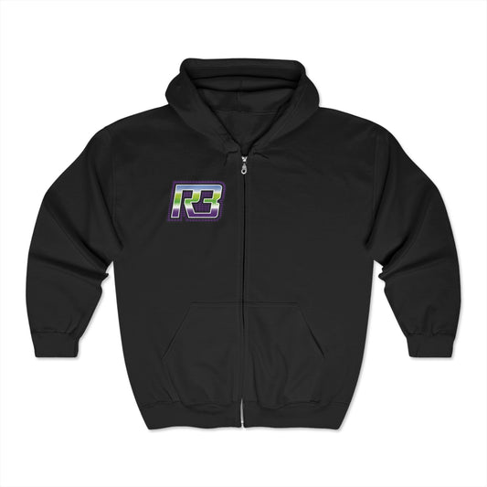 R3: Logo Unisex Zip-Up Hoodie