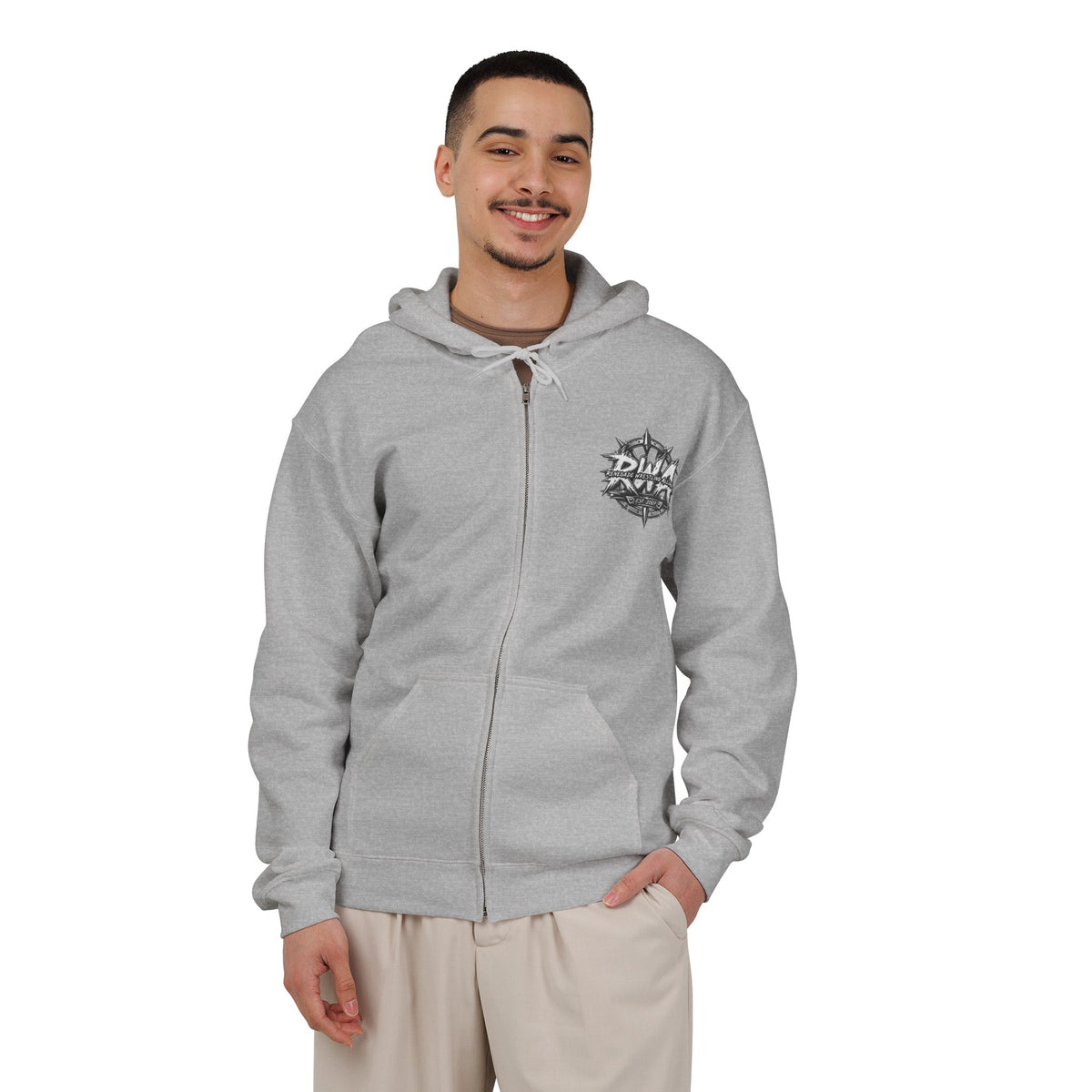 RWA White Logo Zip Hoodie